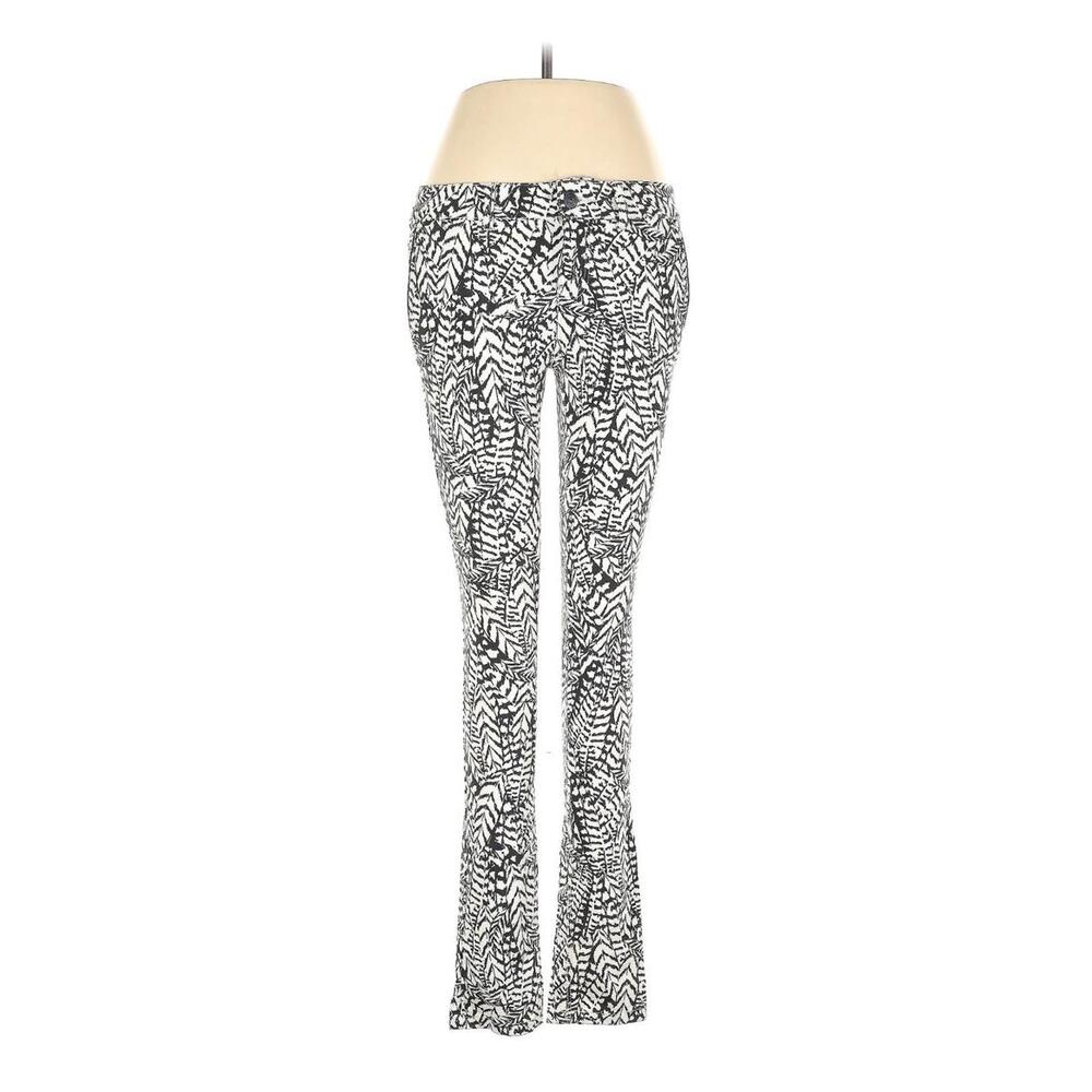ZARA 1975 Low-Waist Skinny Printed Denim Pants Size 2